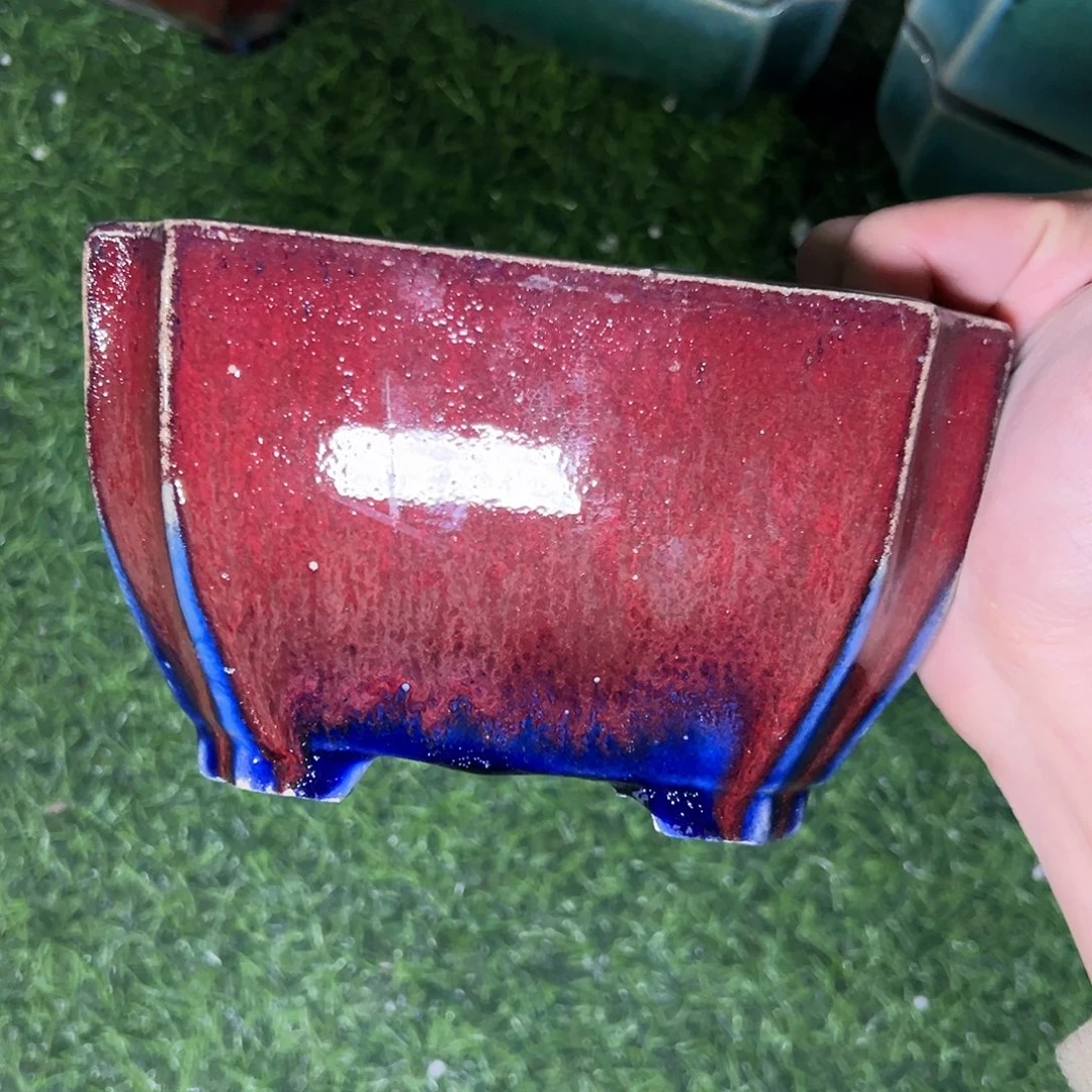 正宗岭南石湾盆放漏微瑕