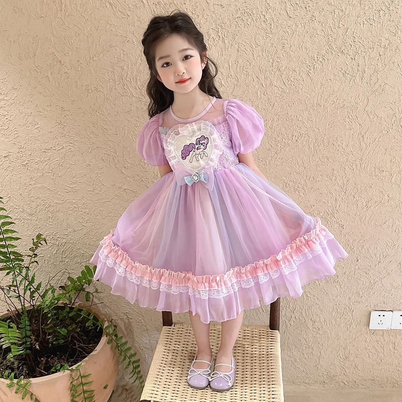 女童连衣裙夏装洋气甜美2025新款儿童网纱公主裙夏季女孩超仙裙子