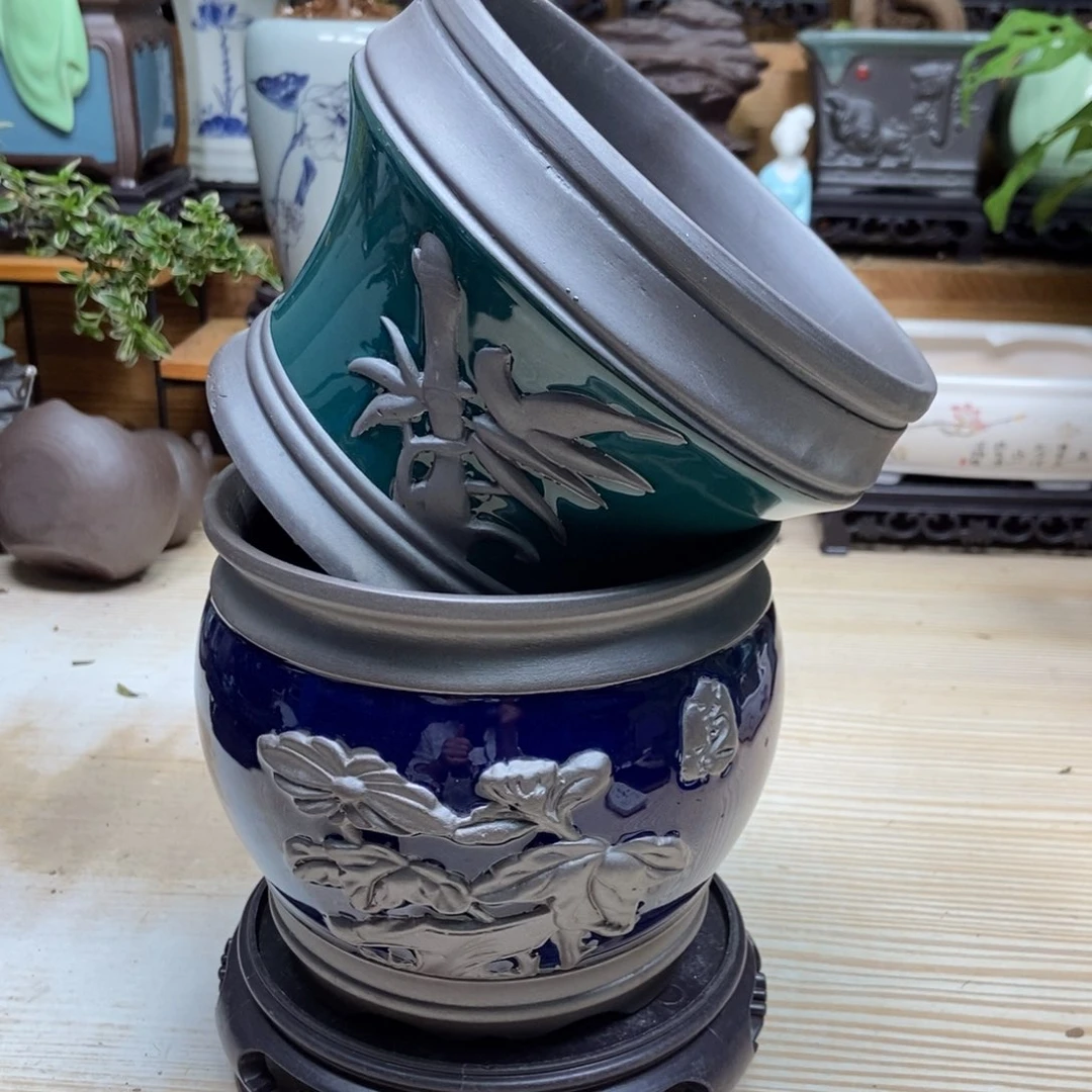 瓷片陶瓷花盆陶瓷艺术