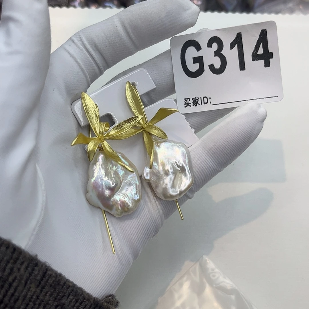 耳饰合金淡水珍珠