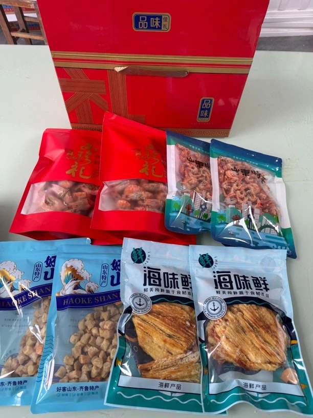 精品干海鲜礼盒装。 田横干海鲜礼盒