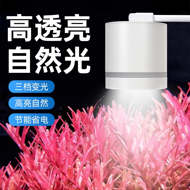 鱼筒灯射灯全光谱爆藻灯金鱼缸专用增色水草灯兰寿灯专用照明灯