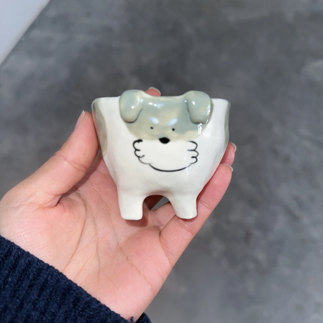 原来是泥手工创意杯狗狗小酒杯