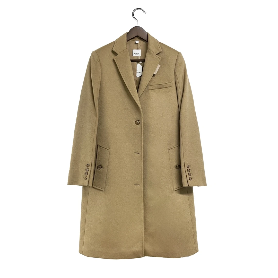99新 BURBERRY/博柏利 青奢荟/40码/休闲气质中长款驼大衣//65163