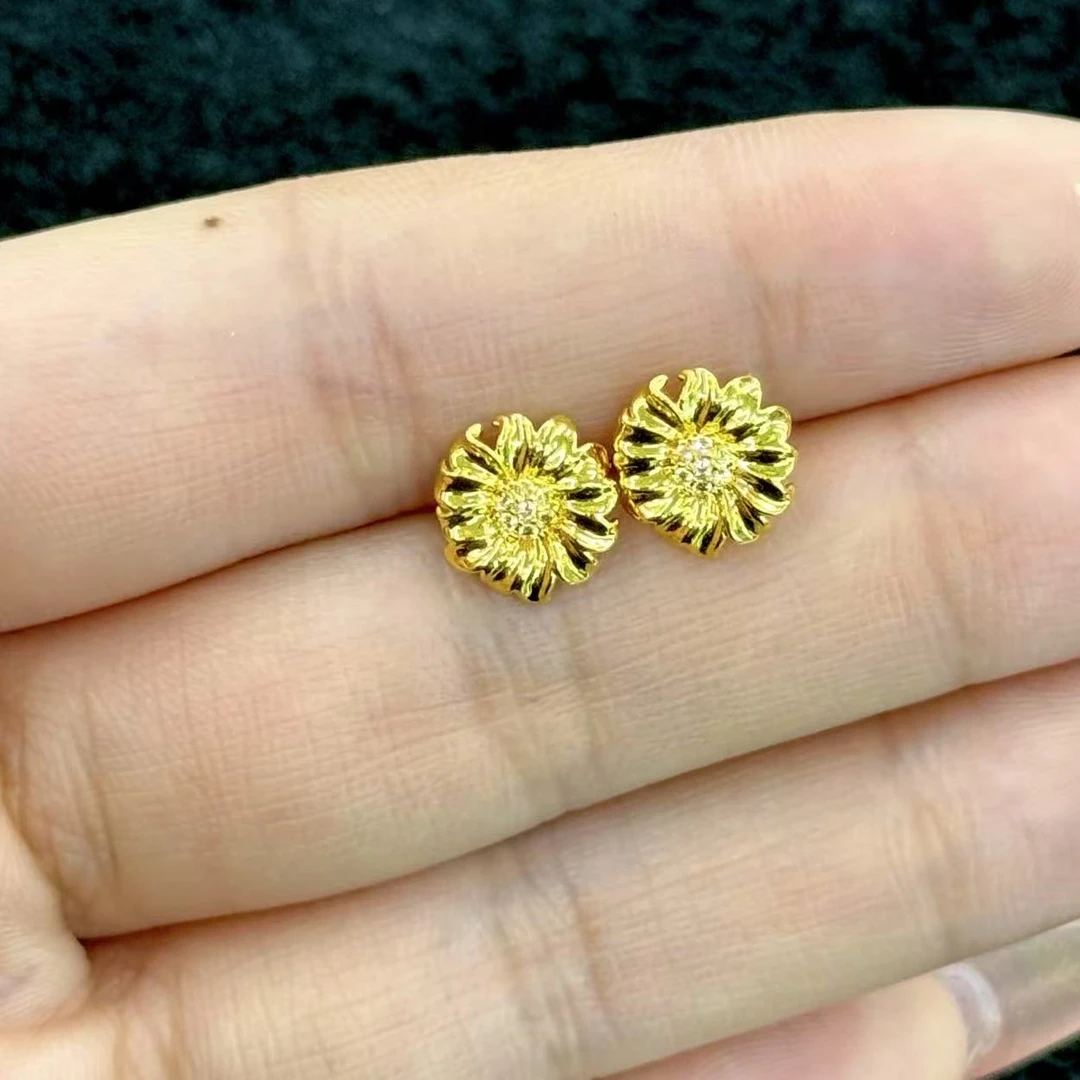 【小梁总】足金精美小雏菊耳饰赠耳堵