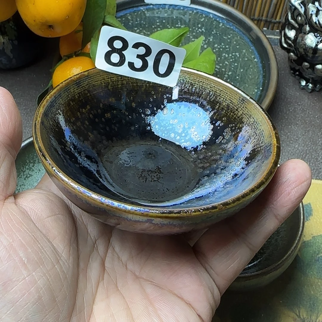 清***味茶盏建盏杯主人杯龙窑柴烧