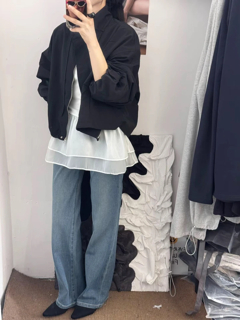 DHH立领下摆收口外套