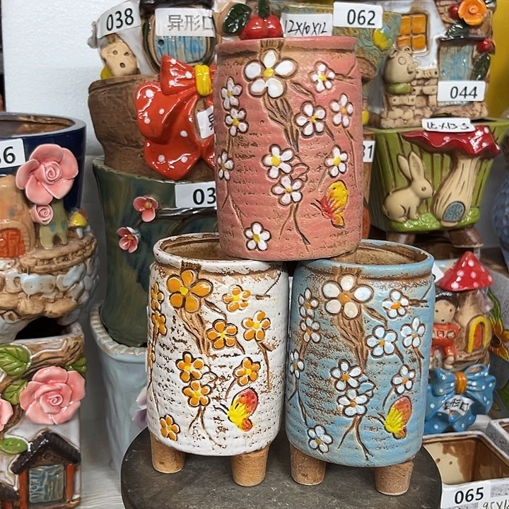 紫砂花盆粗陶材质多肉花盆