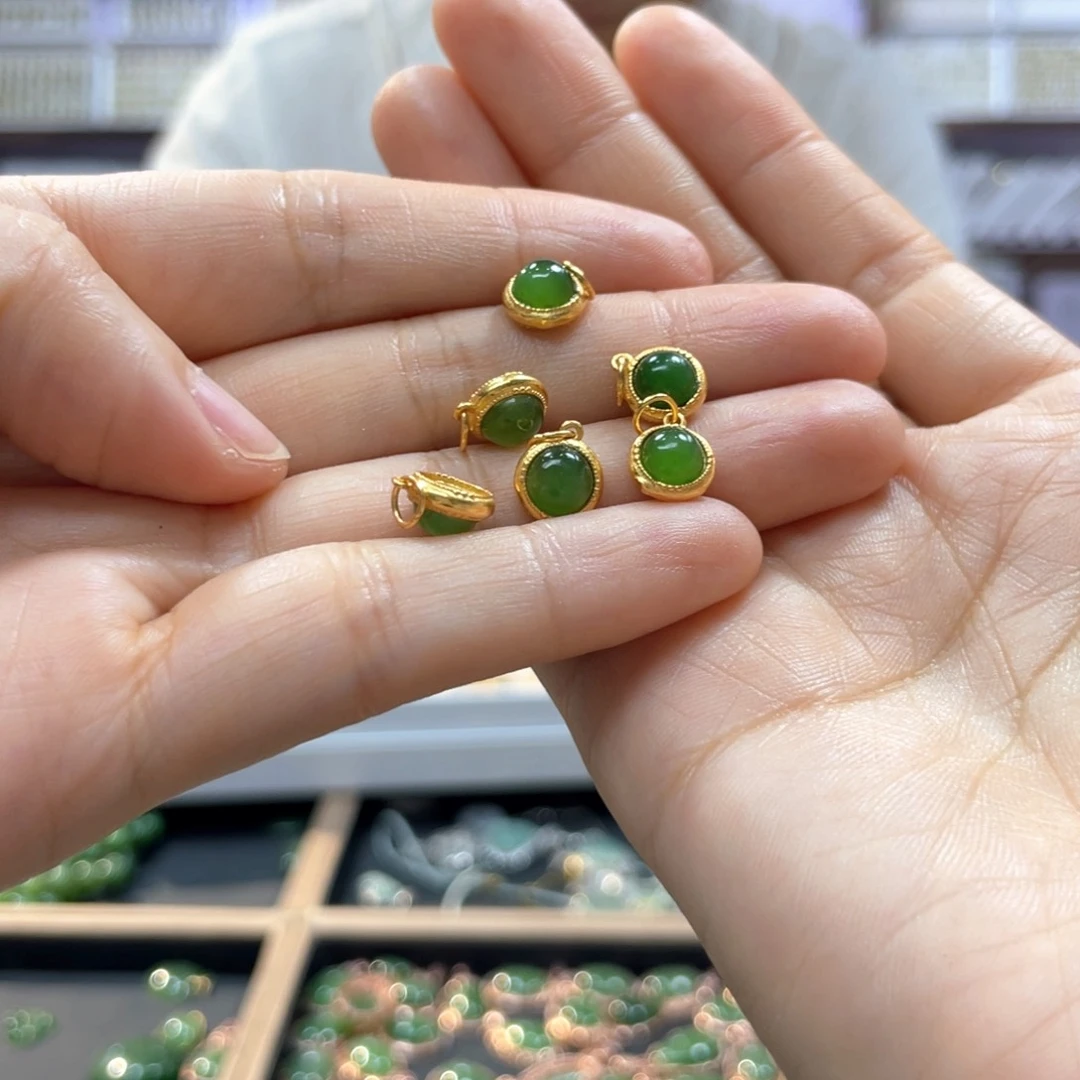 和田玉银S925镶嵌颈饰