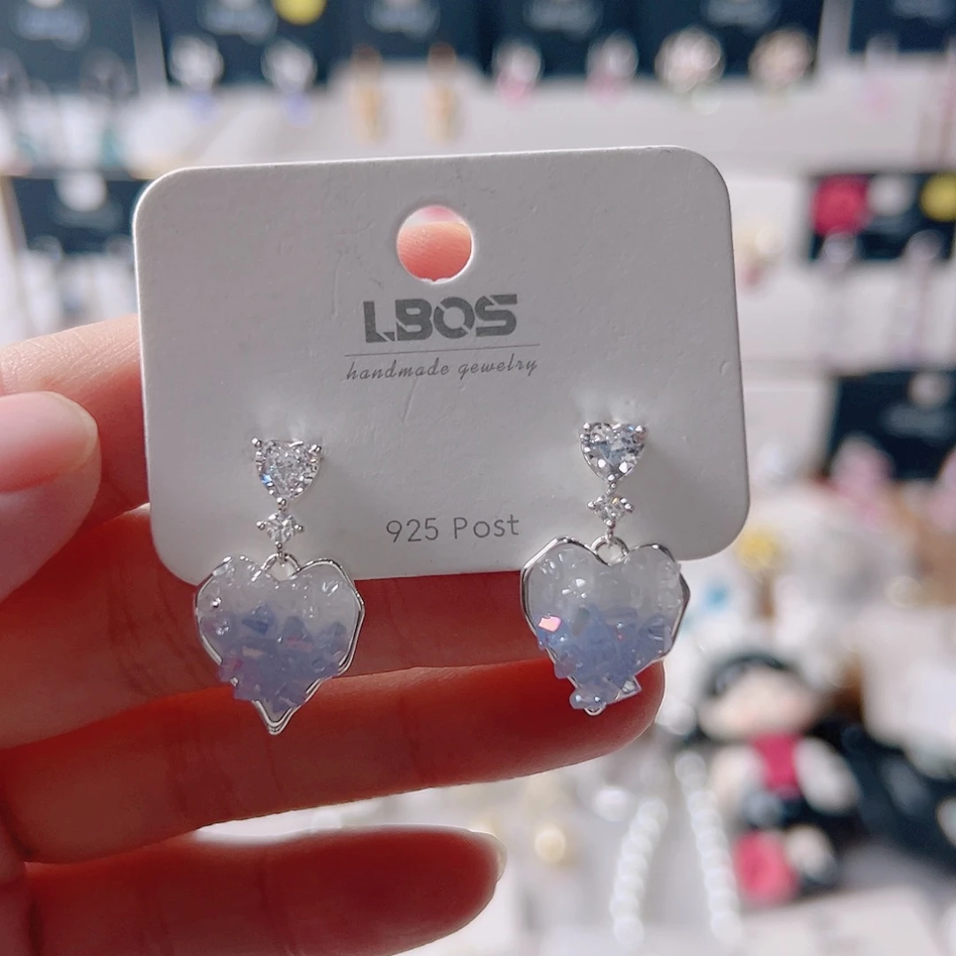 锆石纯铜合金耳环