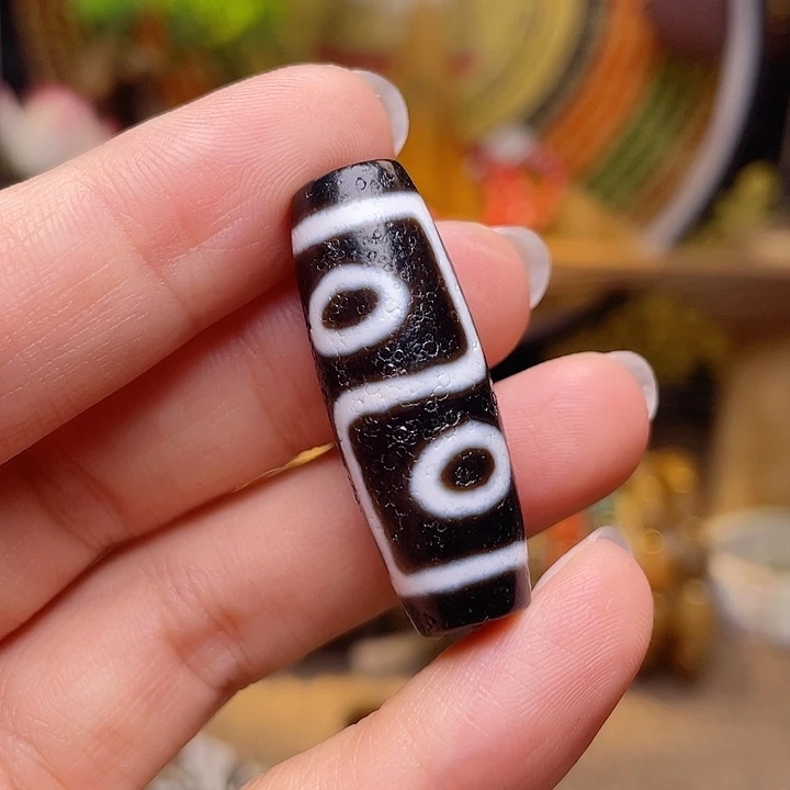 玛瑙/玉髓（覆膜）散珠四眼天珠