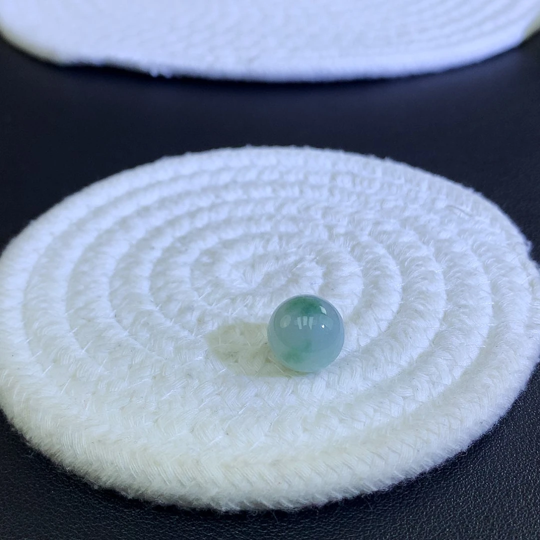 翡翠散珠天然缅甸翡翠单珠飘花卡13.1