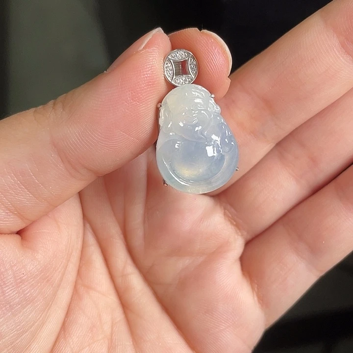 翡翠银S925镶嵌颈饰