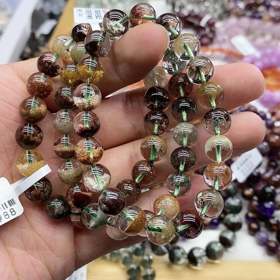 水晶手链未镶嵌多样性发货发一条