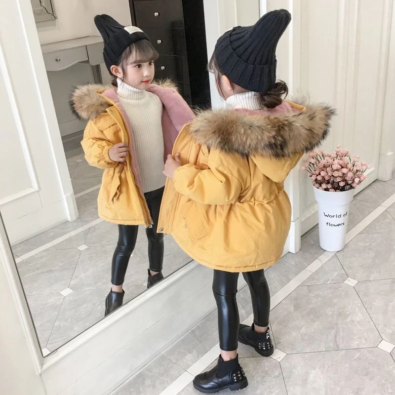 2024新款女童棉衣秋冬装宝宝加绒加厚棉服儿童派克服洋气外套棉袄