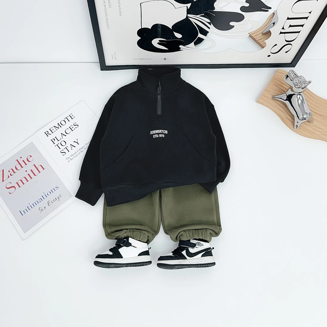 儿童卫衣加绒款长袖2025新款秋冬装男童 DMQ6586 悠悠童话童装