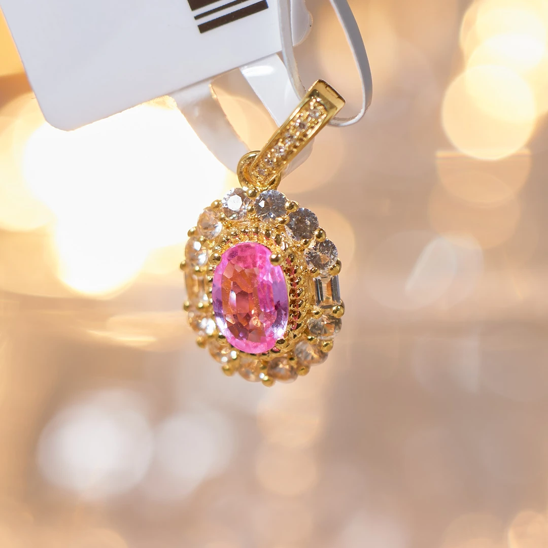 玉峰珠宝【安娜】蓝宝石吊坠18K金【S2591】多样性发一