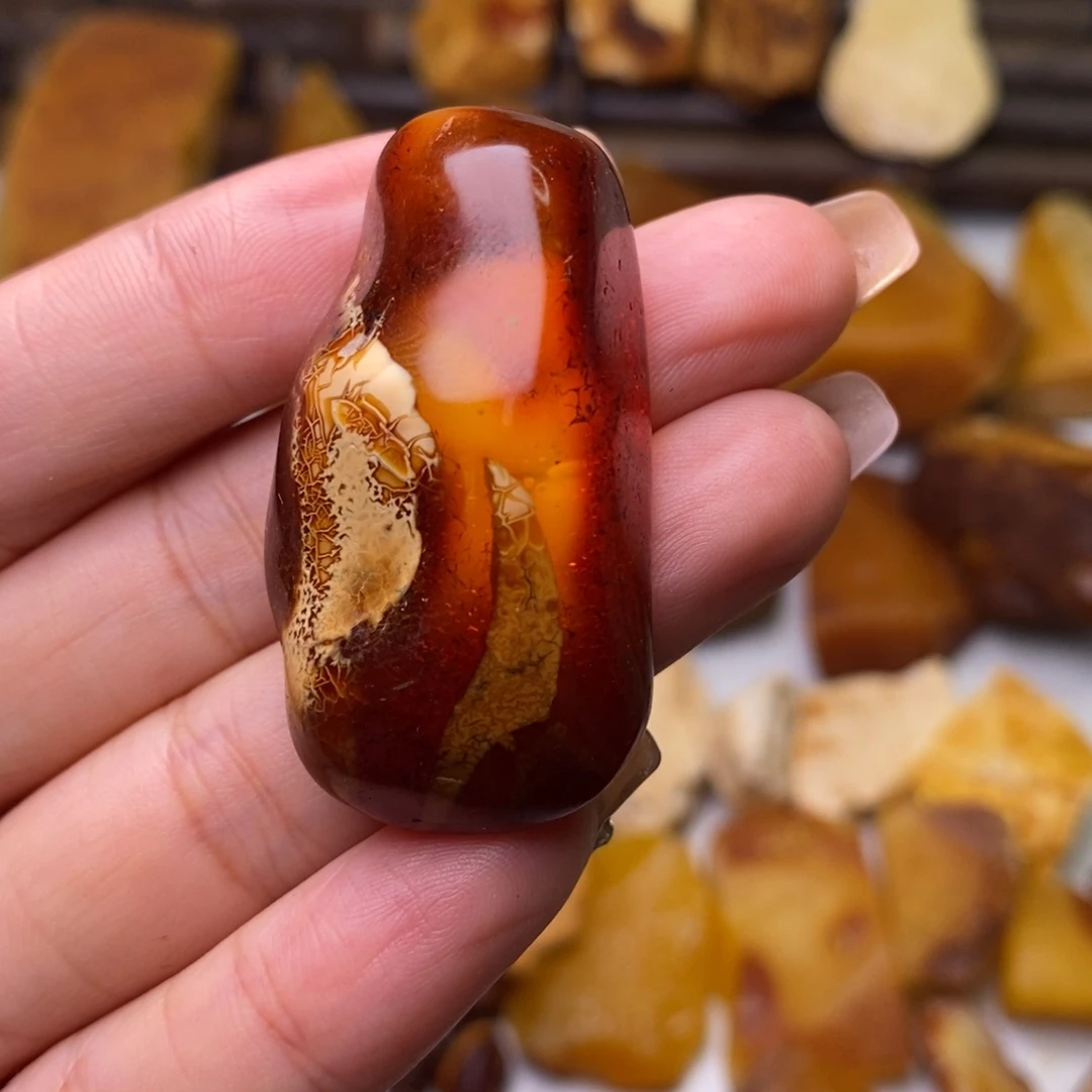 定制琥珀天然蜜蜡乌料