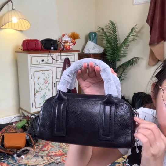 进口头层牛皮女包