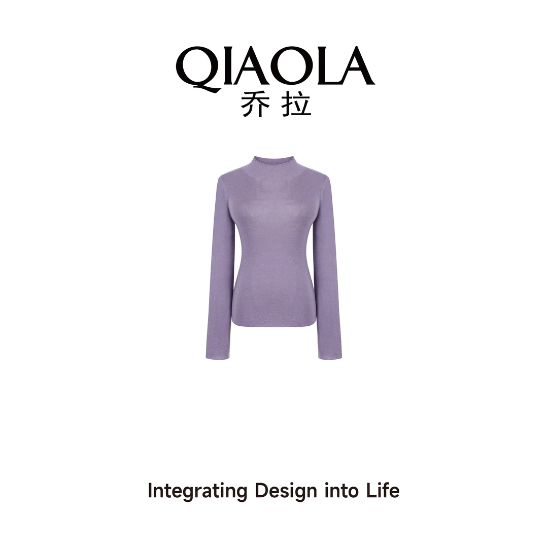 QIAOLA/乔拉【蒂娜花园】秋冬季针织丝绒碎花减龄气质百搭上衣预售