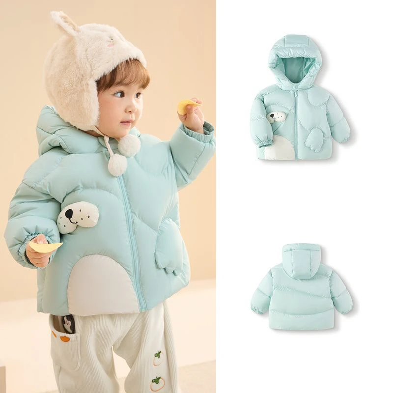 【商场同款质量】90白鸭绒新国标羽绒服婴儿加厚连帽