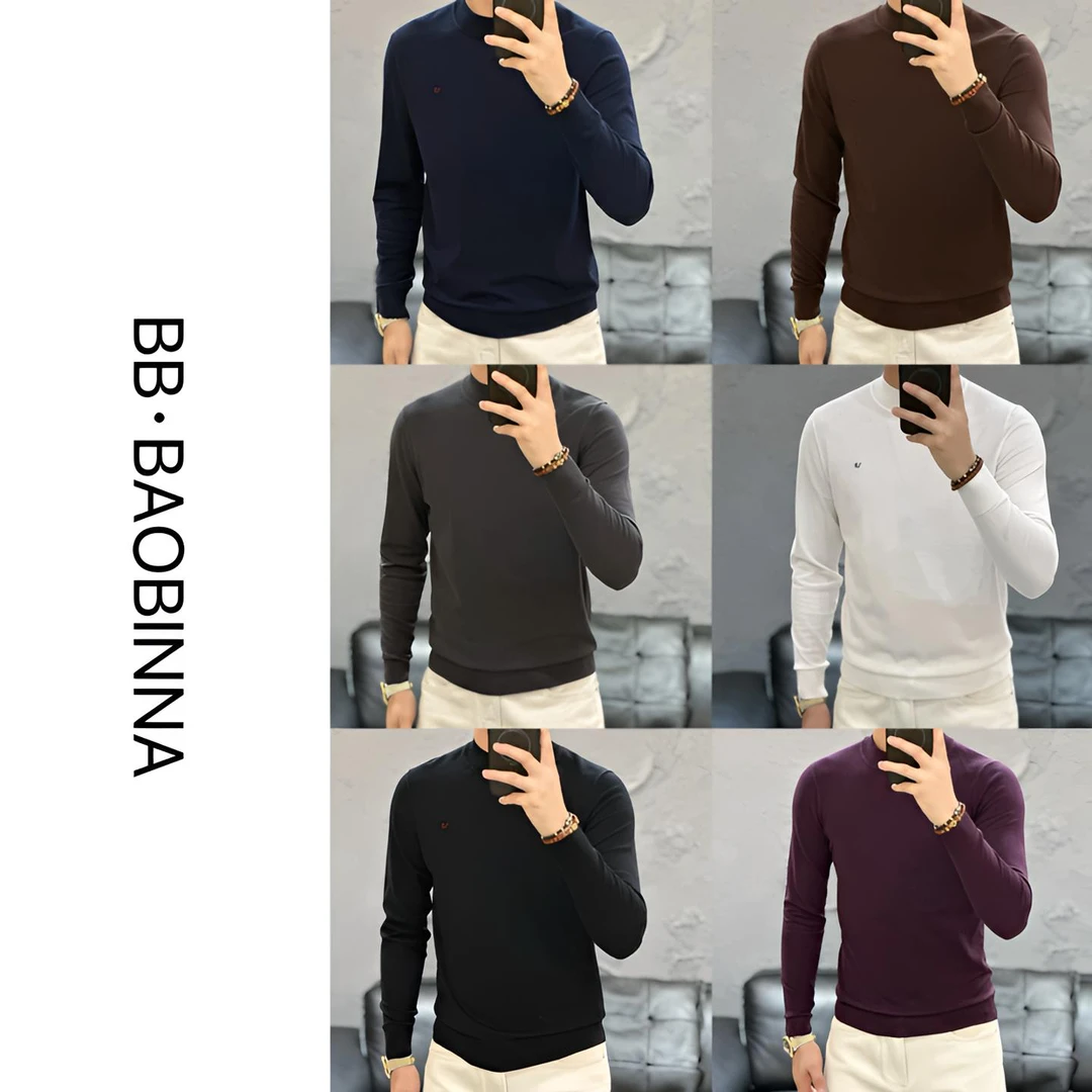 小野· 男装 | 男士时尚百搭圆领长袖针织衫53220