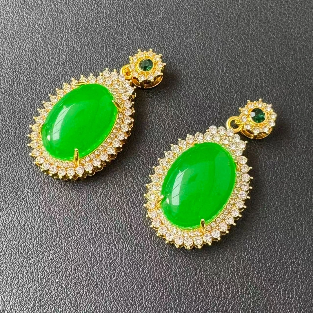 【福气来珠宝】FU014-Diy配饰-精美设计款绿吊坠-多样性发其一