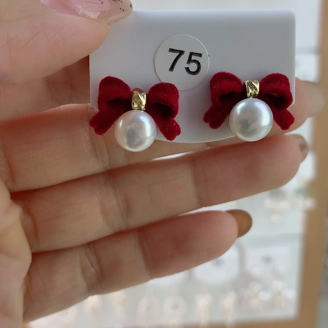 未镶嵌耳饰淡水珍珠