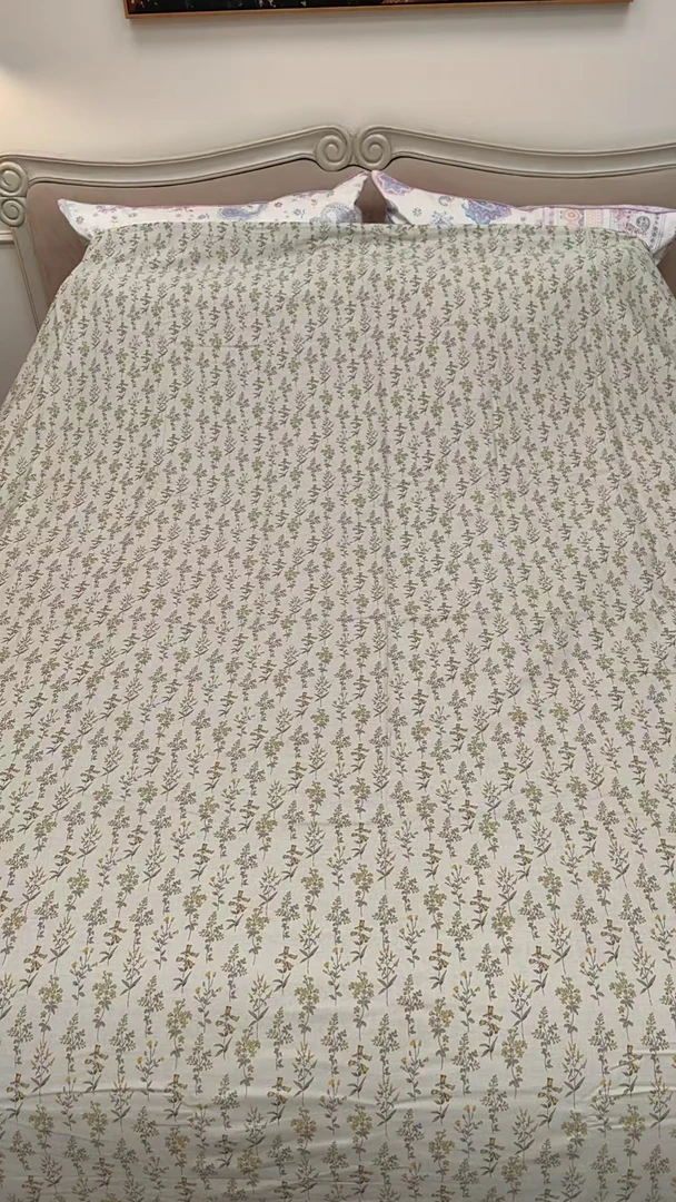 【花戒指】定制！纯棉细磨绒单品床单-西恩娜
