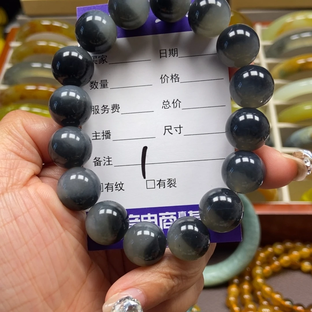 桃***子未镶嵌蛇纹石玉手串