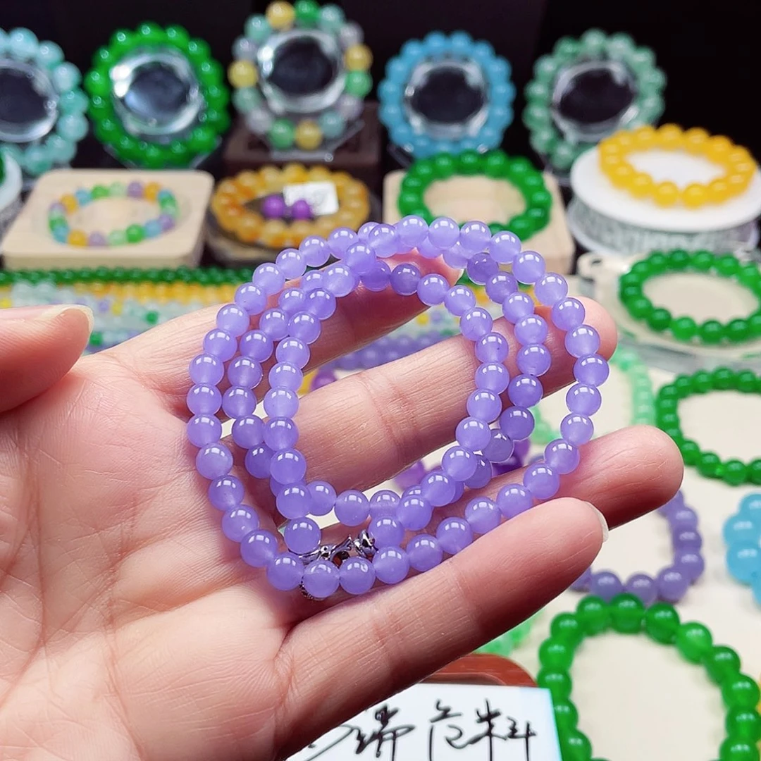 翡翠未镶嵌颈饰卡6翡翠珠链男女款06
