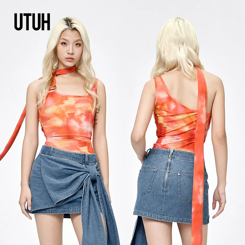 UTUH 橘色上衣 TDWWR1N098