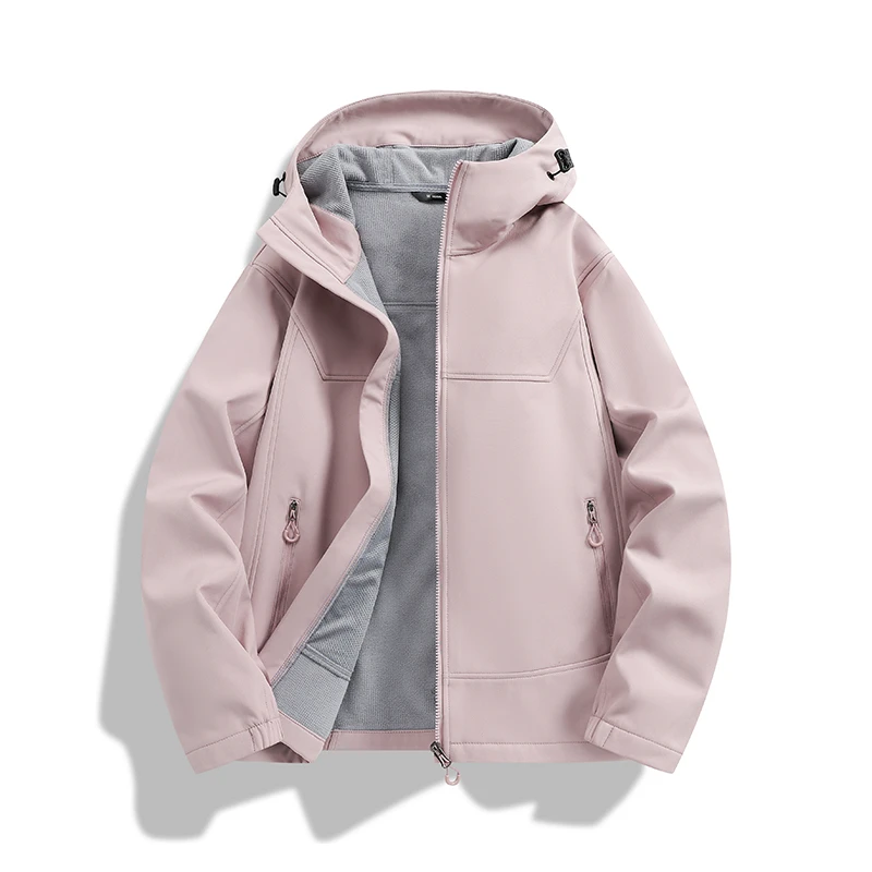 休闲户外夹克男女冲锋衣2025秋季新款单层情侣防水登山外套登山服