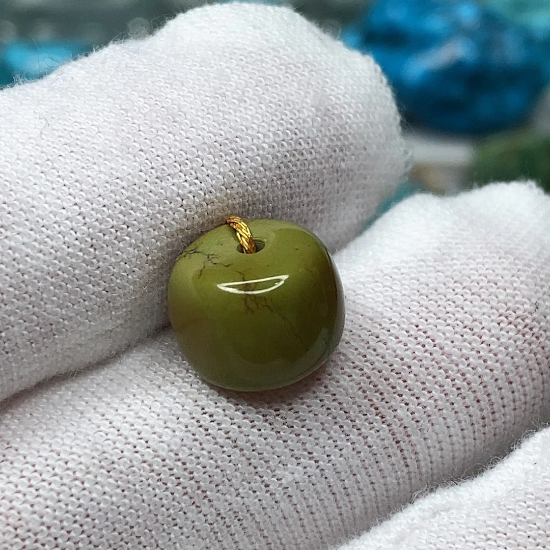 绿松石未镶嵌天然原矿地大质检抖音基地顺丰发货