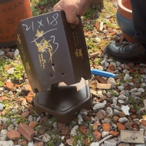 红陶紫砂花盆盆景盆栽瑕疵