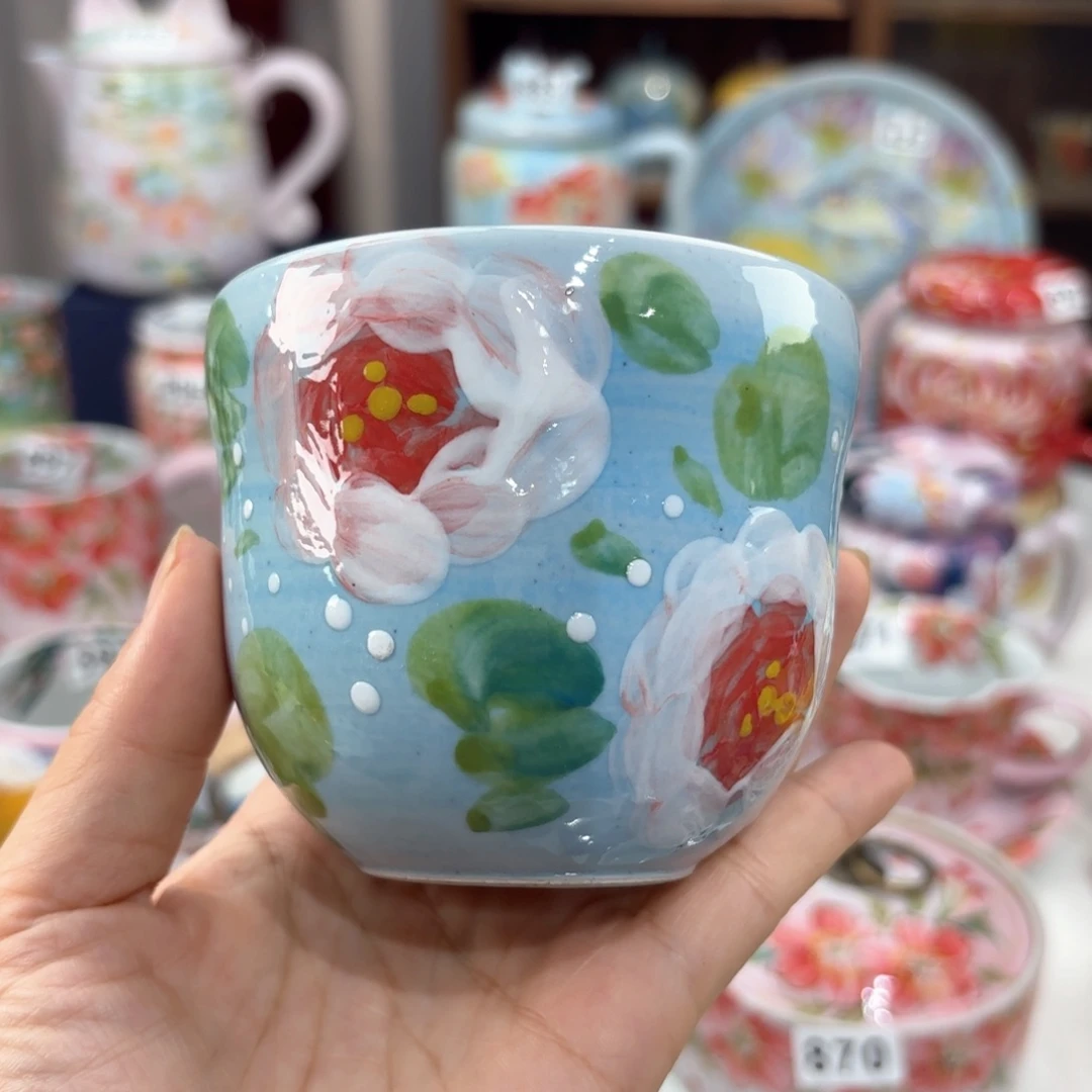 景德镇手绘高温釉下彩陶瓷茶具