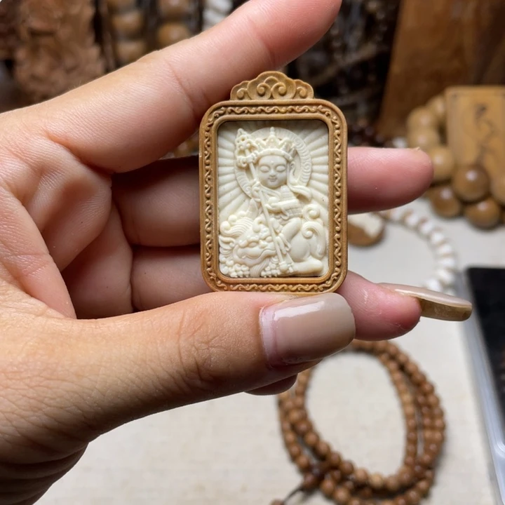 无事牌檀香木檀香地藏王瑕疵