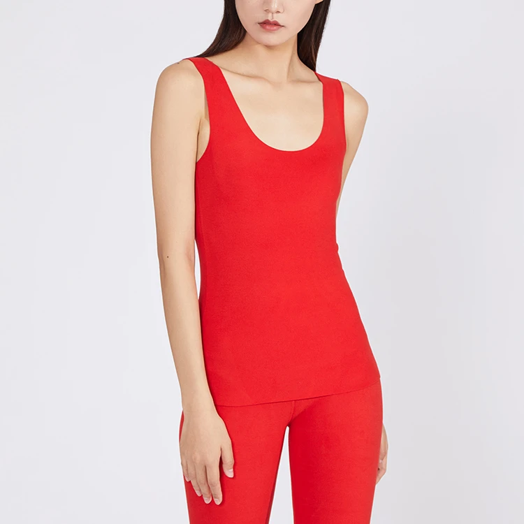 【陈三七】无痕圆领背心依翡丝抑菌秋冬女士保暖内衣A10101