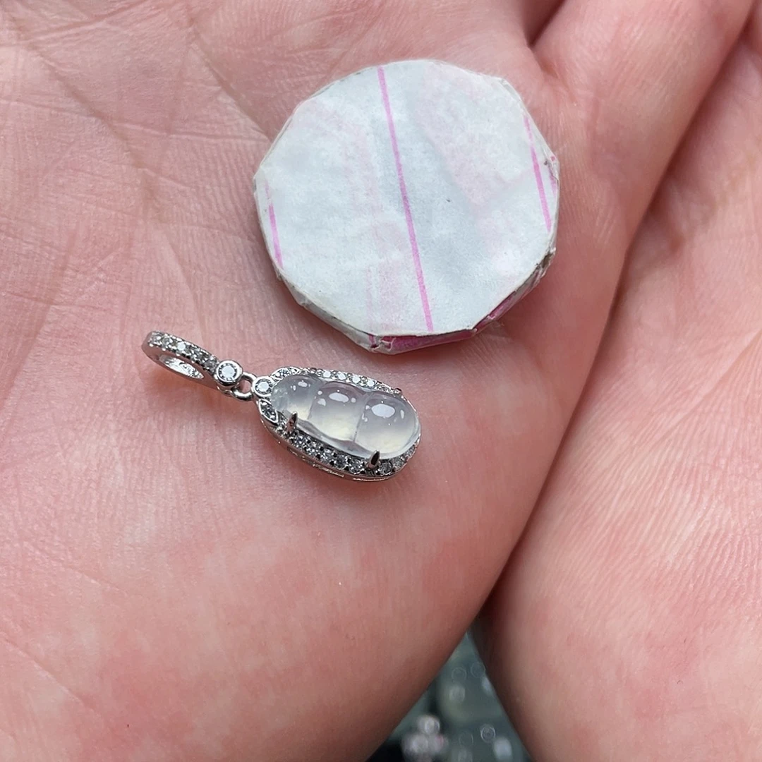 翡翠银S925镶嵌颈饰