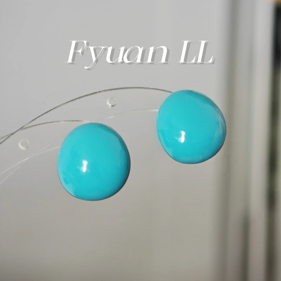 铜合金耳饰 几何椭圆耳钉女小清新甜美可爱耳环少女感气质耳饰品