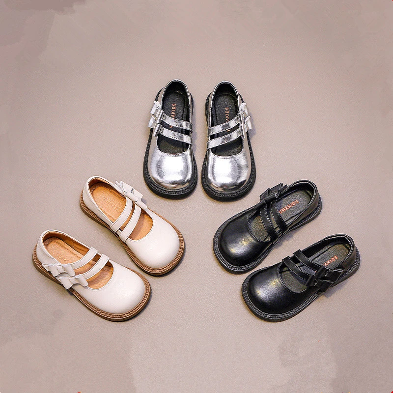 女童鞋子儿童公主鞋2025春秋款女孩软底单鞋演出黑色皮鞋小皮鞋
