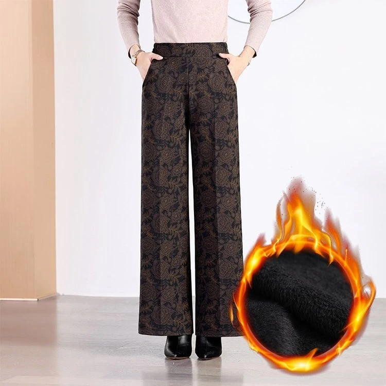 加绒加厚西装裤正装裤真正源头工厂冬季款加绒爆款妈妈裤休闲裤