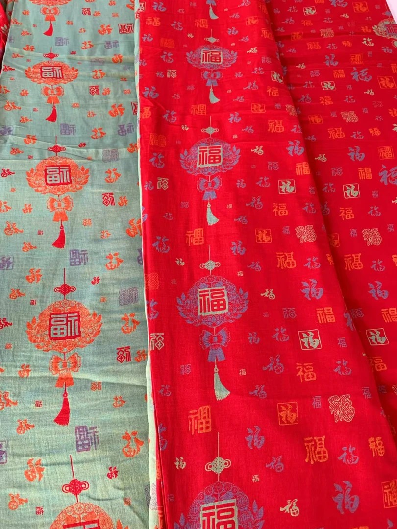 免费加工棉色织提花双层纱（中国结）