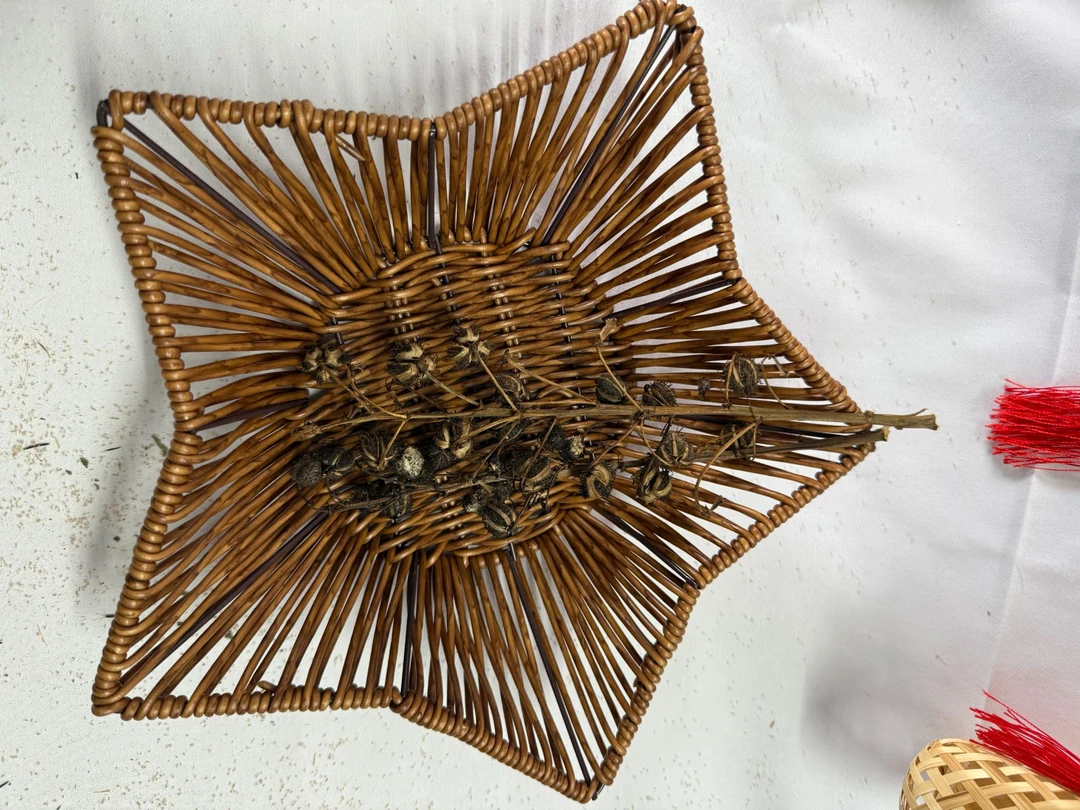 仿藤编织纯手工爱心篮五角星篮子户外水果篮花篮椅子藤编休闲风