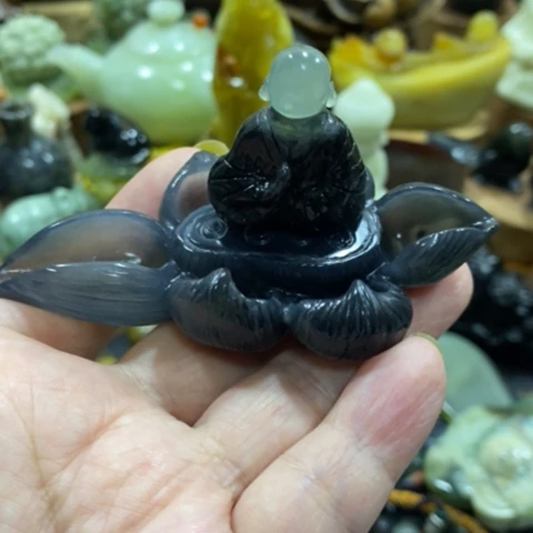 蛇纹石玉未镶嵌手把或挂件