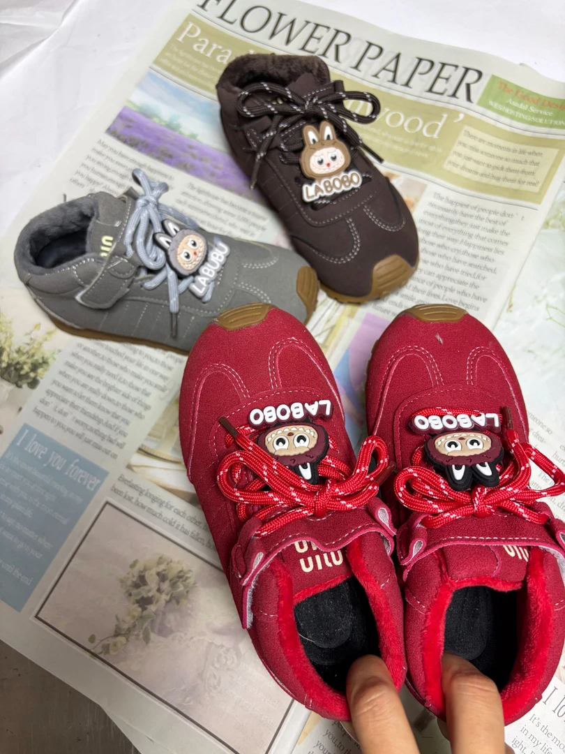 2025新款二棉拉布布爆款 男女童鞋 橡胶防滑鞋底