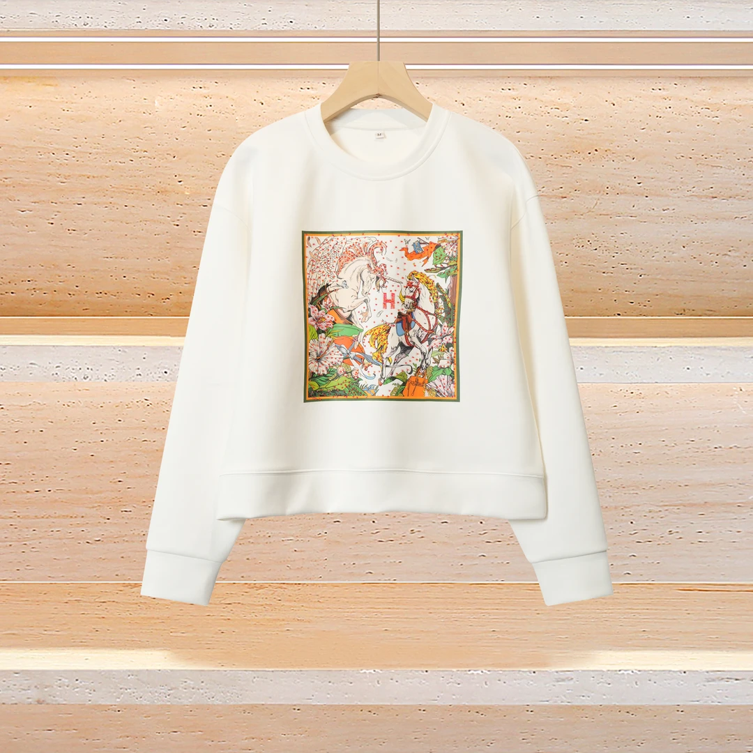 重工刺绣长袖女休闲卫衣气质秋季女款秋时尚百搭美式上衣D59899