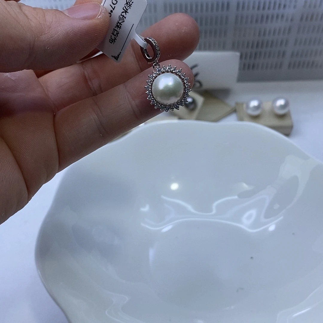 淡水珍珠颈饰银S925镶嵌