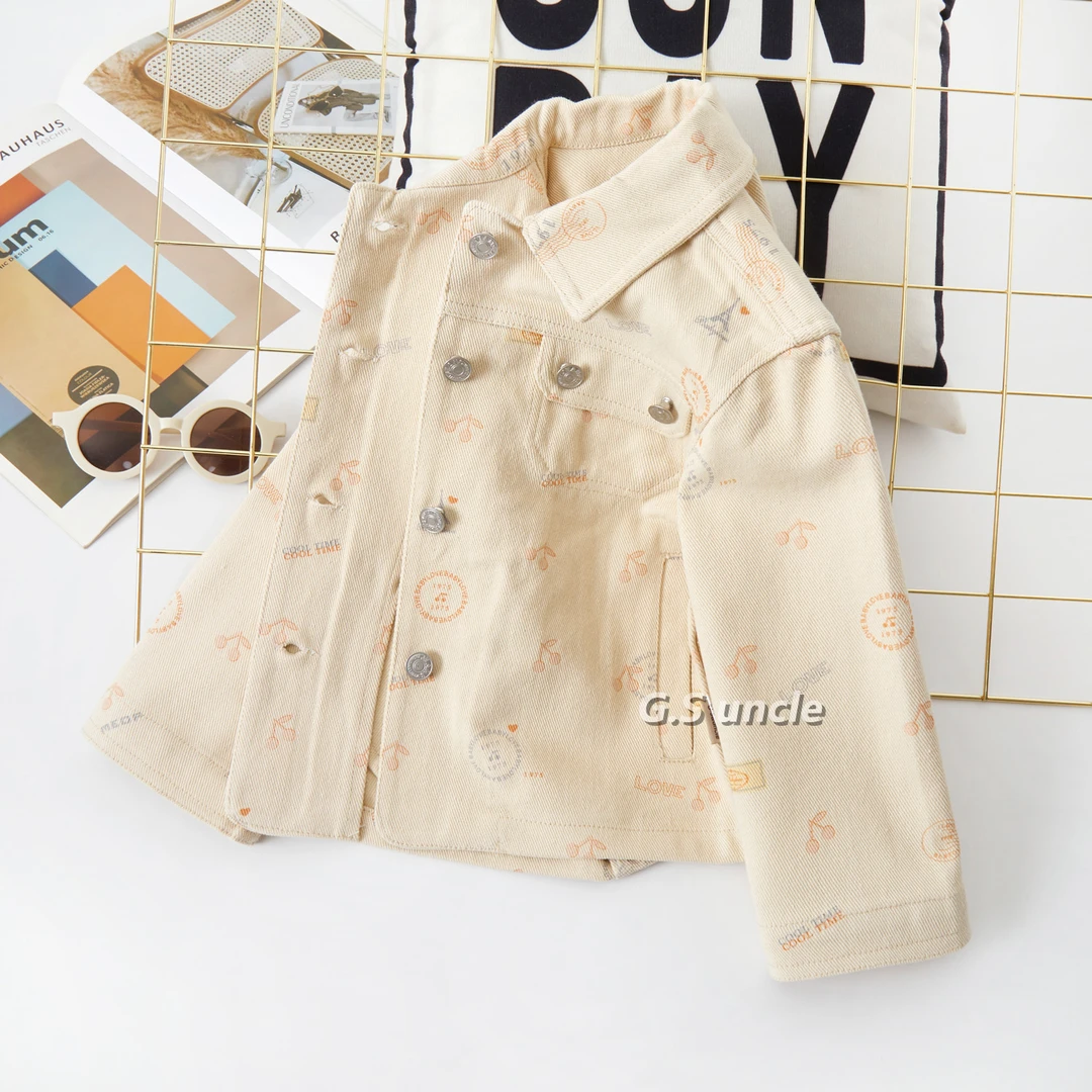 【伦敦街头】H25018女童男童春款牛仔外套洋气百搭流行时尚外套