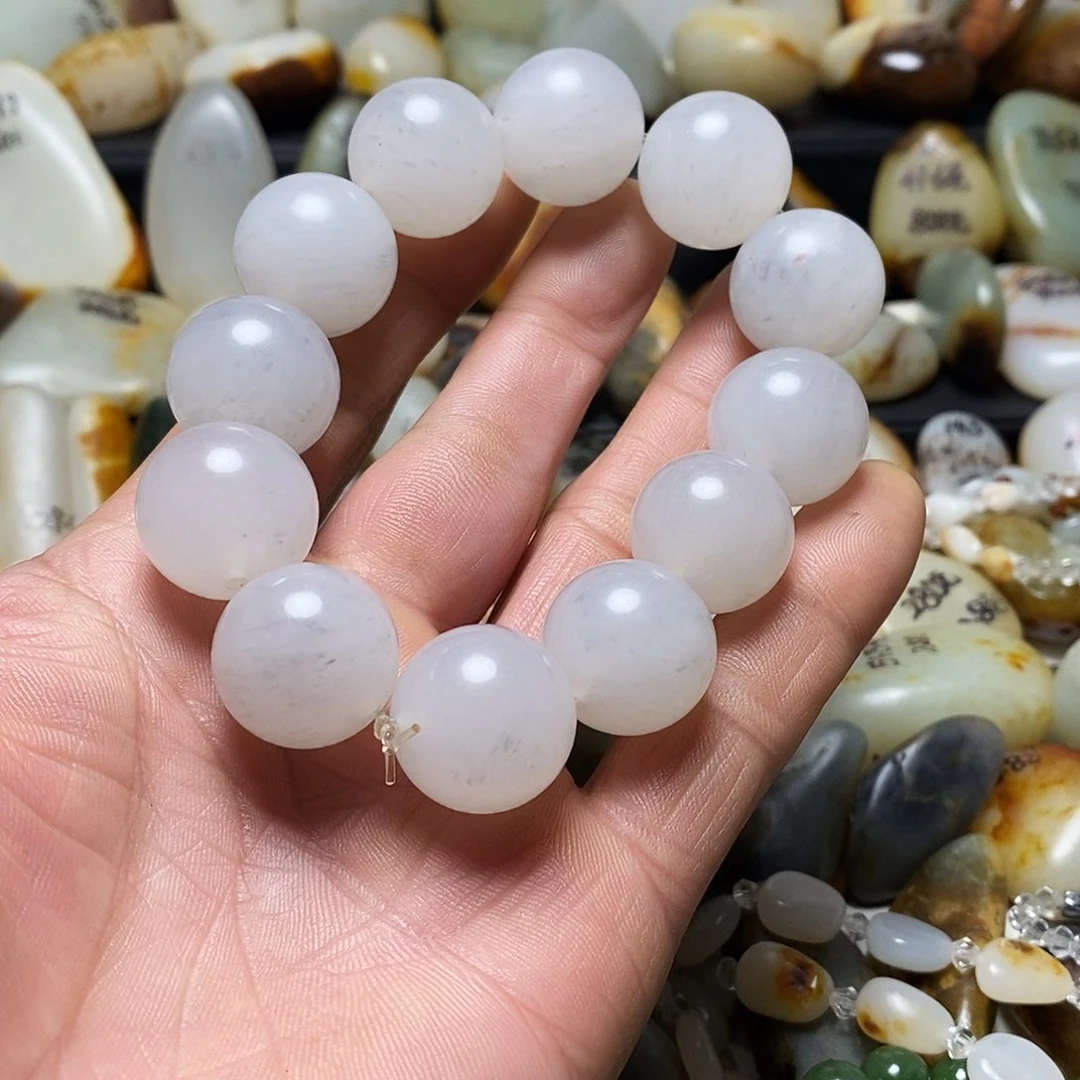 和田玉颈饰未镶嵌手串直径20